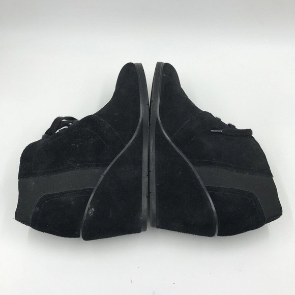 Franco Sarto Booties Size 8.5M Black Suede Armelle Ankle Lace Up Wedge - Picture 7 of 12
